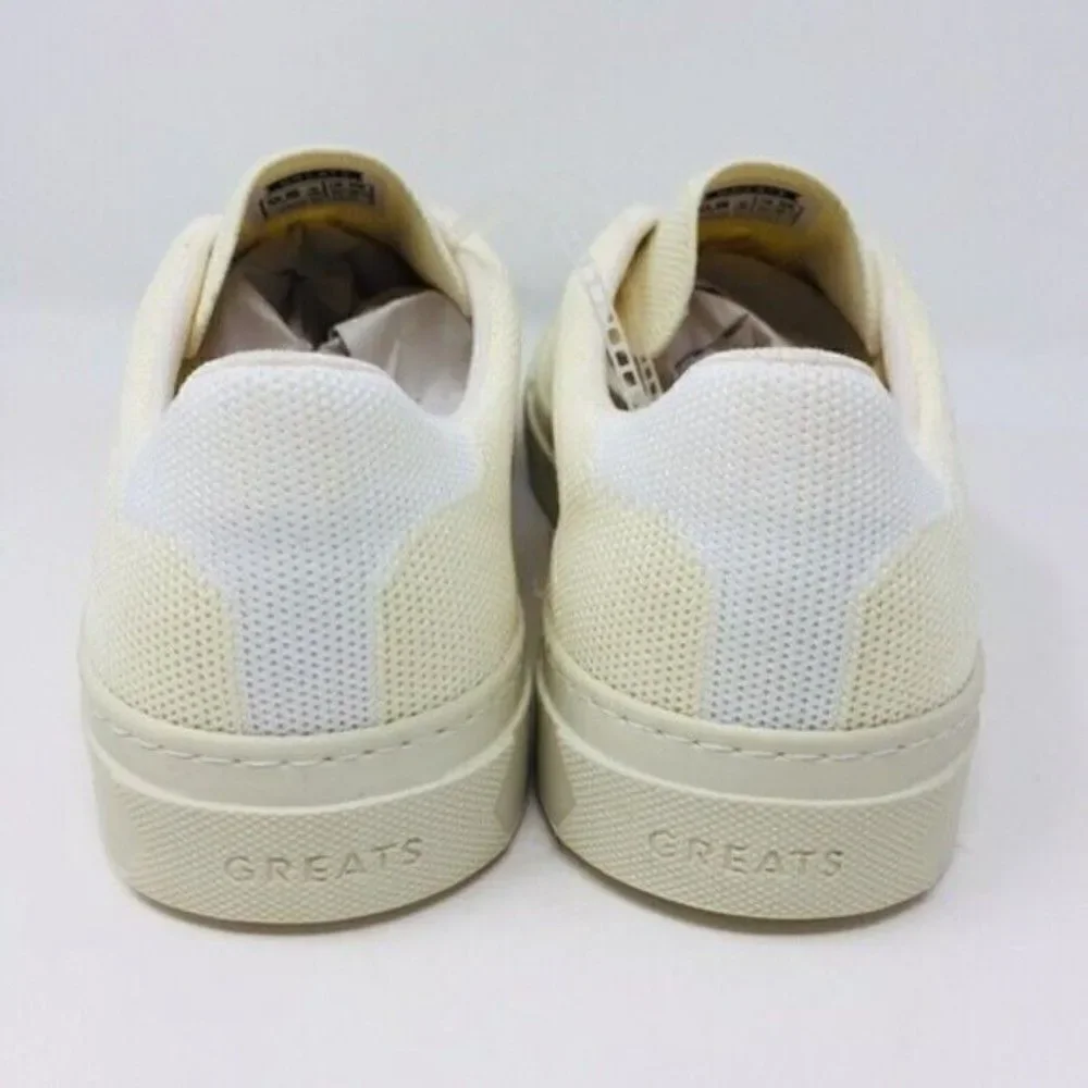 Greats Knit lace up Shoes 9.5 Cream color BoxQ